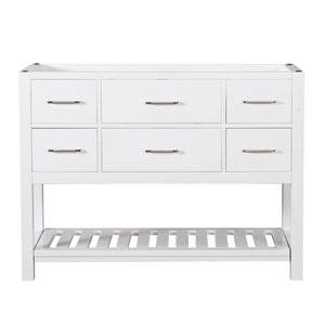 Santa Monica 48 in. W x 18 in. D x 35 in. H Bath Vanity in White