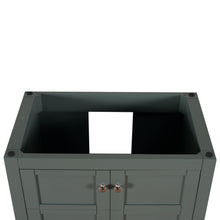 Manhattan 30 in. W x 18 in. D x 36 in. H Bath Vanity in Charcoal Gray with Integrated Ceramic Top in White and Mirror