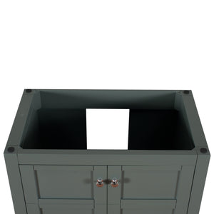 Manhattan 30 in. W x 18 in. D x 36 in. H Bath Vanity in Charcoal Gray with Integrated Ceramic Top in White and Mirror