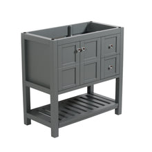 Manhattan 36 in. W x 18 in. D x 35 in. H Single Bath Vanity Cabinet Without top in Charcoal Gray