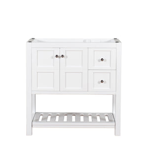 Manhattan 36 in. W x 18 in. D x 36 in. H Bath Vanity in White