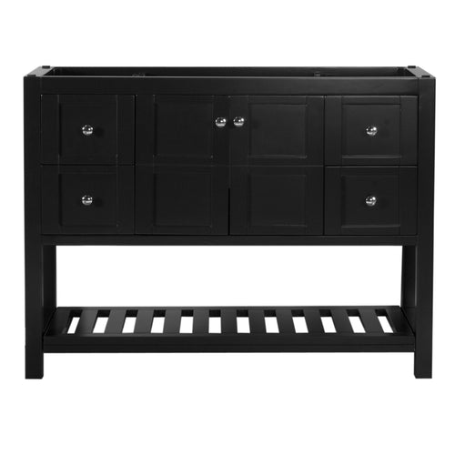 Manhattan 48 in. W x 18 in. D x 36 in. H Bath Vanity in Black