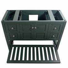 Manhattan 48 in. W x 18 in. D x 41 in. H Bath Vanity in Dark Green with Marble Vanity Top with White Basin