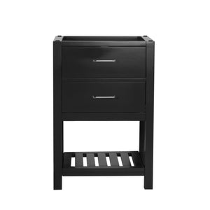 Santa Monica 24 in. W x 18 in. D x 35 in. H Bath Vanity in Black