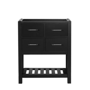 Santa Monica 30 in. W x 18 in. D x 35 in. H Bath Vanity in Black