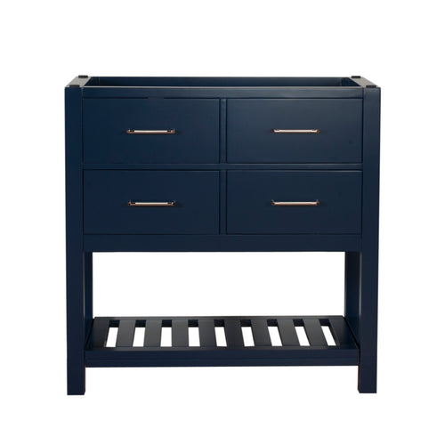 Santa Monica 36 in. W x 18 in. D x 35 in. H Bath Vanity in Dark Blue