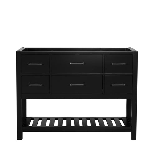 Santa Monica 48 in. W x 18 in. D x 35 in. H Bath Vanity in Black