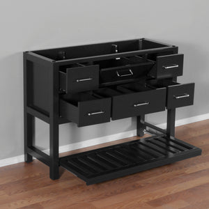 Santa Monica 48 in. W x 18 in. D x 35 in. H Bath Vanity in Black